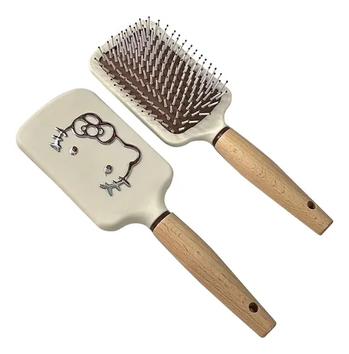 Lindo Cepillo Para Pelo Grueso, Rizado Y Fino, Antiestatico Blanco.
