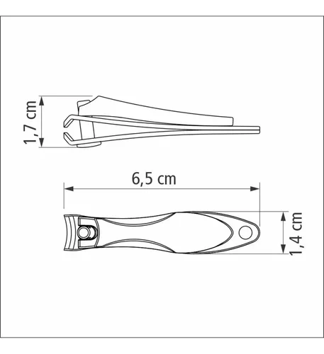 3× Cortaúñas Acero Inoxidable Zamak Lija 6,5 Cm Honyin