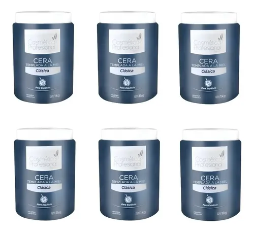 6 Unid- Cosmetica Profesional Cera X 1kg Clasica P/ Espatula