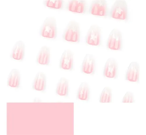 Uñas Con Degradado De Rosa A Blanco