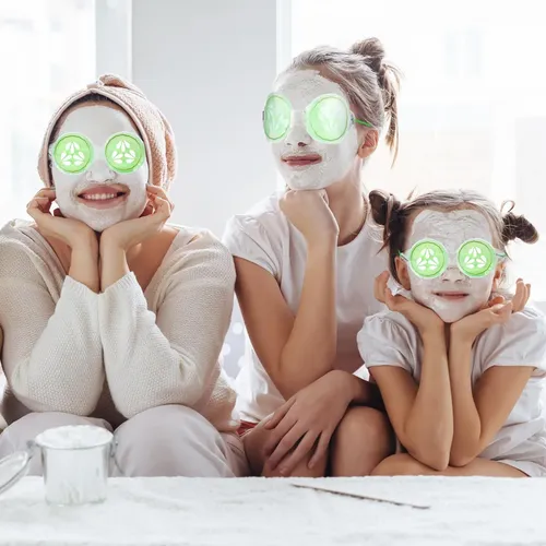 Skicuff 12 Uds Almohadillas Para Ojos De Pepino, Gel