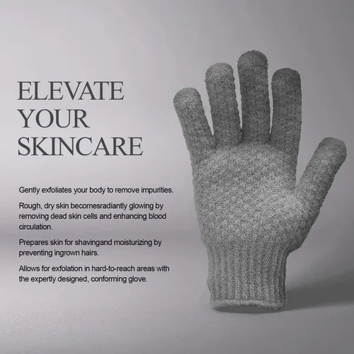 Guantes Exfoliantes Evridwear Para Ducha Con Mango Largo