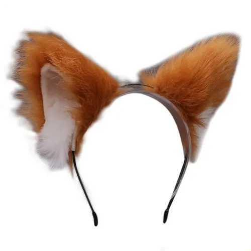 Diadema Realista Con Orejas De Animales Peludos Para Mujer,