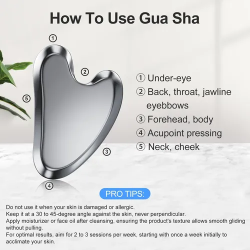 Masajeador Zminrn Terahertz Gua Sha Facial Tool
