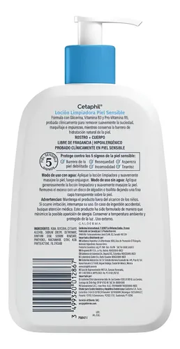 Cetaphil Loción Limpiadora Pieles Secas Sensibles Rostro Y Cuerpo Limpiador Líquido 473ml