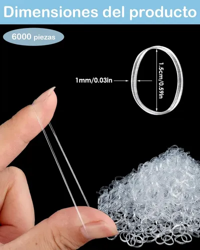 6000 Transparentes, Para Peinados Escolares Y Especiales,
