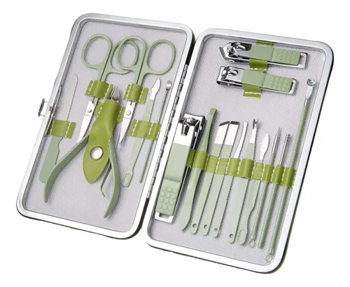 Za Set De 18 Piezas De Manicura, Alicates Para Piel Sd