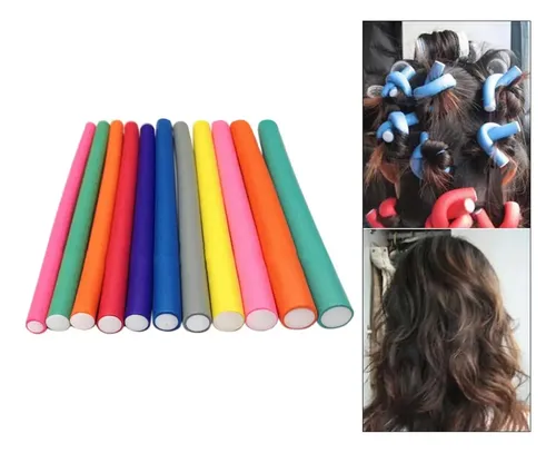 10 Rizadores De Espuma Flexibles Para El Cabello, 16 Mm