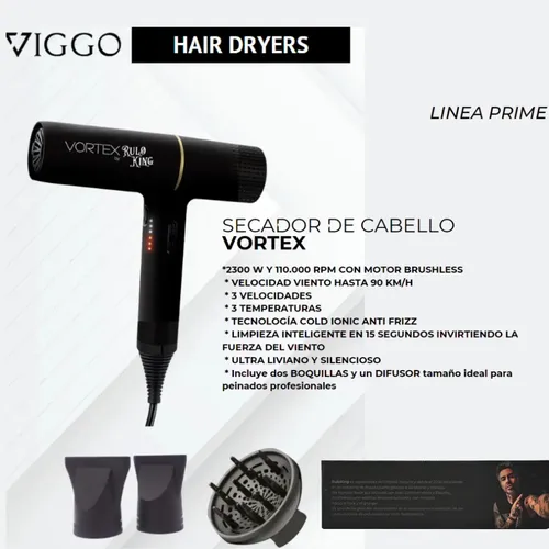 Secador De Pelo Viggo Vortex Rulo King (2300w)