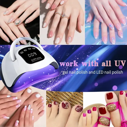 Secador De Uñas Led Uv 320w Profesional Con Sensor Y Timer
