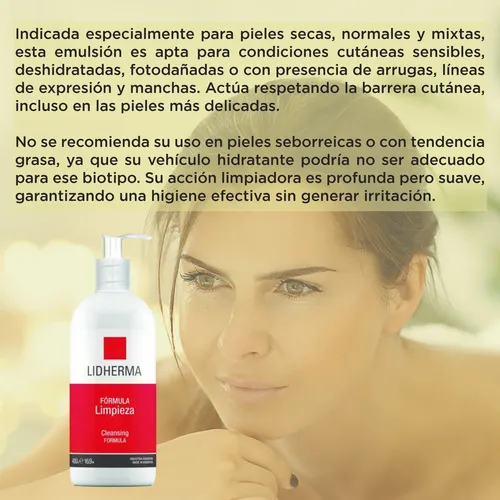 Leche Limpieza Facial Lidherma Desmaquillante Emulsion 480