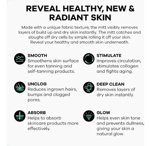 Guante Exfoliante Dermasuri 2 Piezas