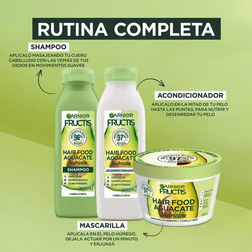 Kit Fructis Hair Food Revitalizacion Aguacate