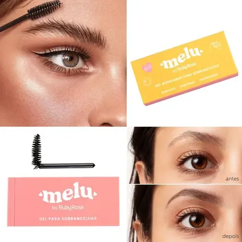 Gel moldeador incoloro para cejas con pincel Melu