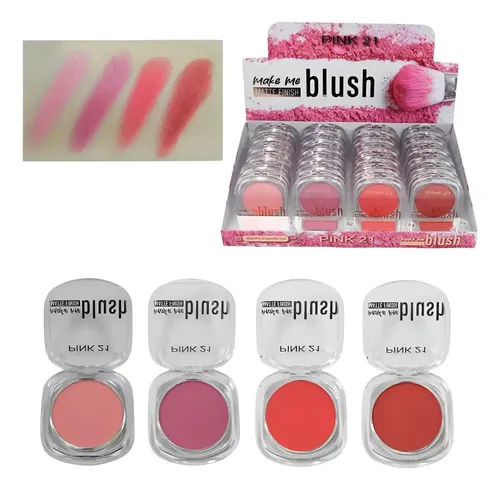 Rubor Individual Compacto Polvo Mate Make Me Blush Pink 21 Tono Del Maquillaje Tono 3
