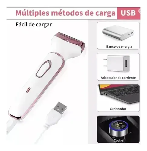 Depiladora Afeitadora Mujer 4 En 1 Facial Corporal