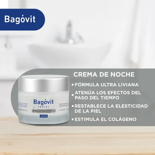 Bagovit Crema Facial Pro Estructura Noche Anti Edad X 55 Gr Tipo de piel Sensible