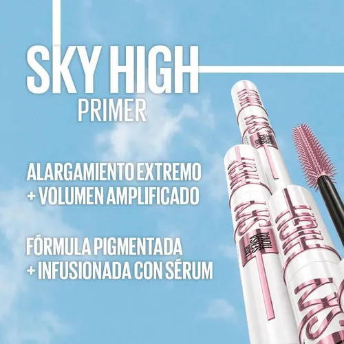 Máscara Maybelline Lash Sensational Sky High Tinted Primer Color Soft Black