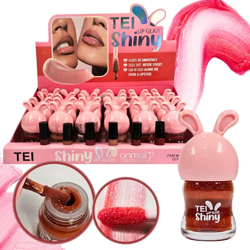 Lip Gloss Tei Con Glitter Color Make Up Conejo Shinee Lips