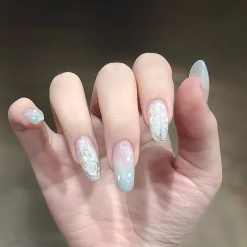 Calidad Superior Parche De Uñas Portátil Colorido Degradado