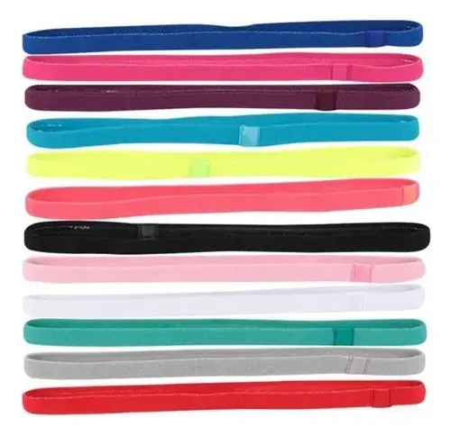 12 Cintas Para El Pelo De Silicona Antideslizantes M11 Multicolor Solid