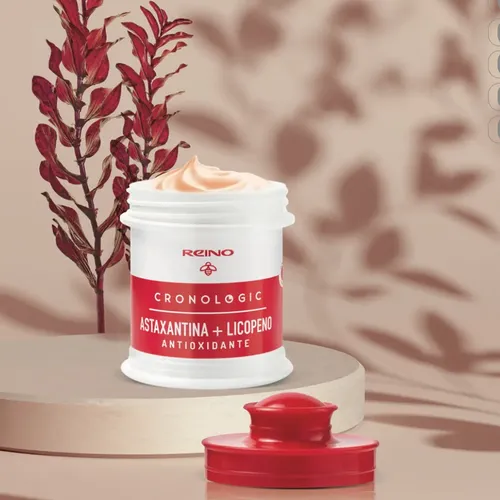 Crema Antioxidante Día Noche Astaxantina Licopeno Rostro 55g Reino