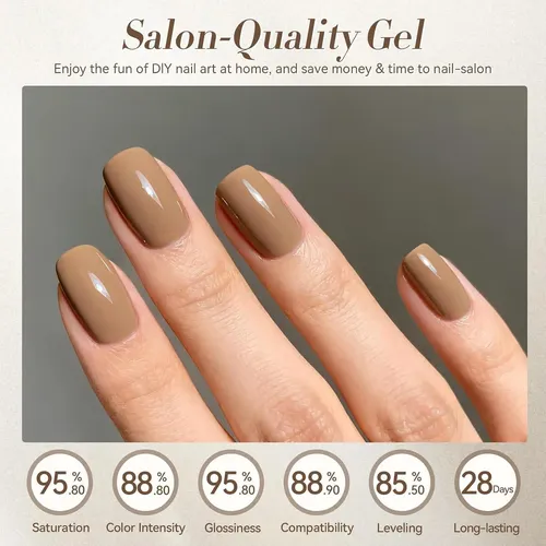 Set De Gel Uñas Nude Born Pretty 23p Con Base Y Top Coat