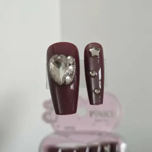Uñas Press-on Reutilizable Semicuadrado M