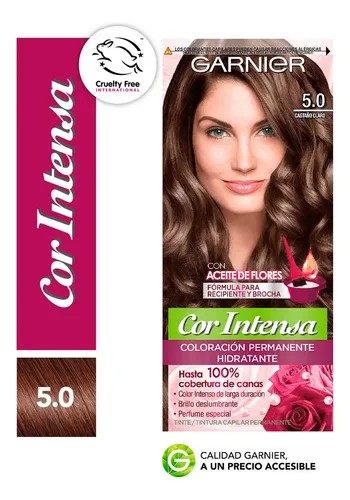 Kit Tintura Permanente Cor Intensa Tono 5.0 Castaño Claro