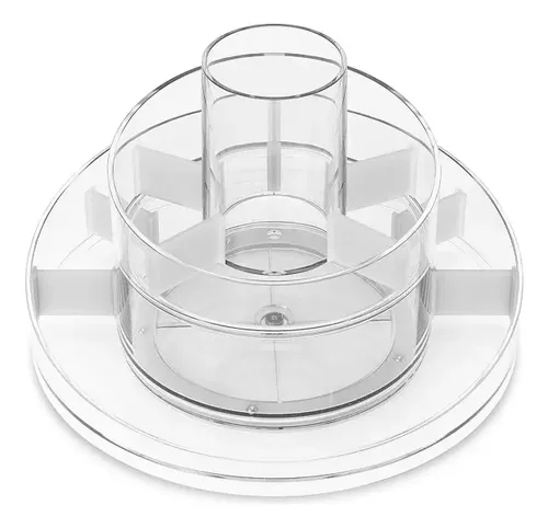Organizador de Maquillaje Umbra Giratorio 360º Acrílico 4 Compartimentos Transparente