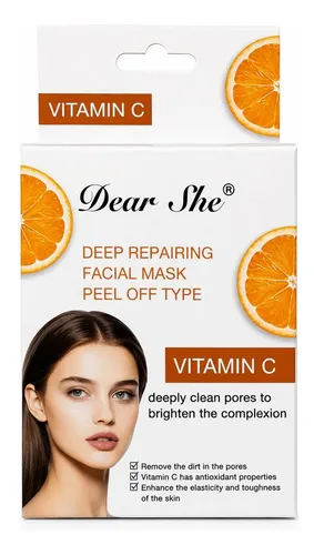 Mascarilla Facial Peel Off Con Vitamina C Dear She