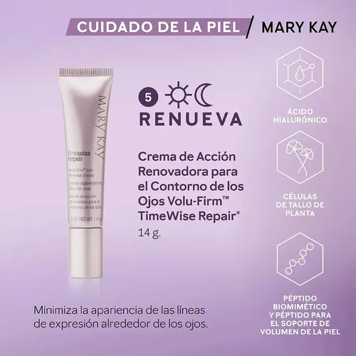 Mary Kay Crema Contorno De Ojos TimeWise Repair Día/Noche 29mL Sin Parabenos