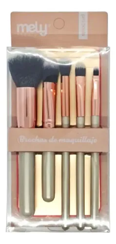 Set De Brochas Y Pinceles Maquillaje Profesional Mely
