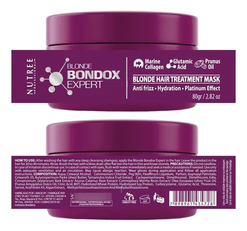 Mascarilla Capilar Nutree Professional Blonde Bondox 83 Ml C