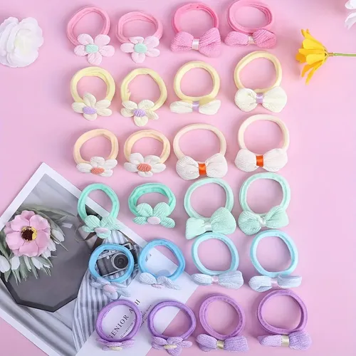 24 Lindas Flores Para Niños Con Anillos De Pelo De Lazo