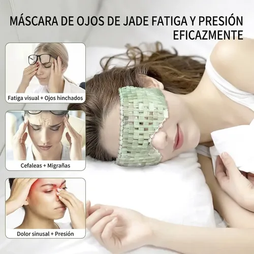 Mascarilla Jade Natural Antifaz Ojos Reutilizable Facial