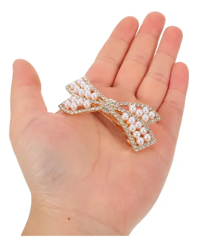 2 Pinzas Para El Pelo Con Diamantes De Imitación: Broches Br