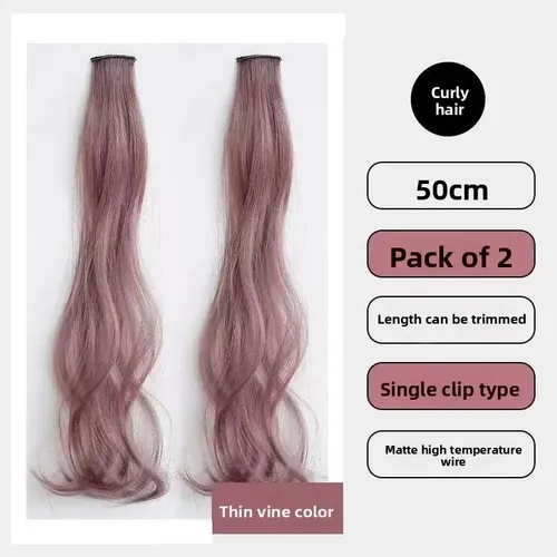 Set De 2 Extensiones Sintéticas De Pelo Rizado De Colores De