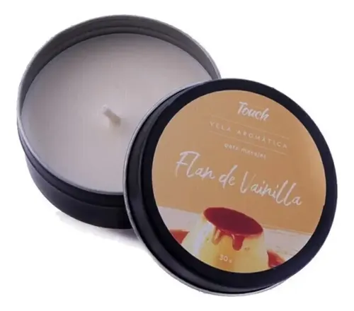 Velas Para Masajes Aromaticos Different Touch 30g Fragancia Flan de Vainilla Tipo de envase Lata