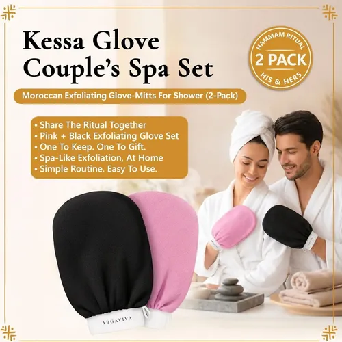 Guantes Exfoliantes Marroquíes Argaviva 2 Uds De Hammam