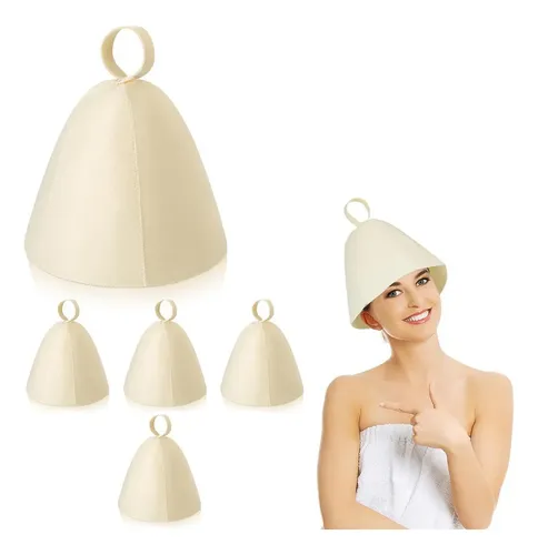 6 Piezas De Gorro De Sauna, Baño, Lana Rusa