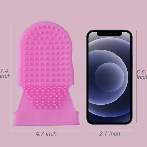 Guantes Exfoliantes Silicona Rosa Anti Celulitis Y Drenaje
