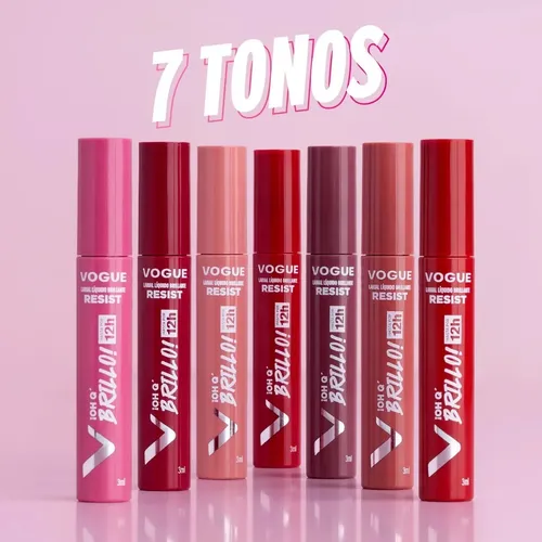Brillo Labial Resist ¡Oh Q’ brillo! Vogue Tono Imparable 3ml