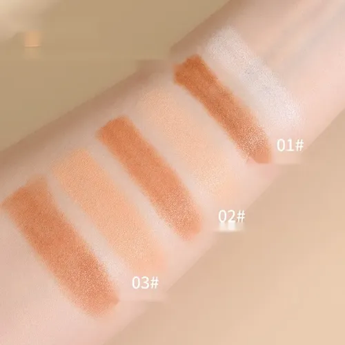 Barra Contorno Iluminador Rostro Maquillaje Doble Punta Mla Marrón Claro