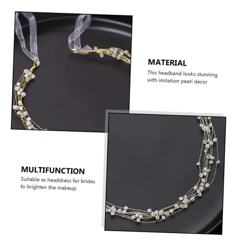Hand-woven Pearl Bridal Headband Hair Accessories For