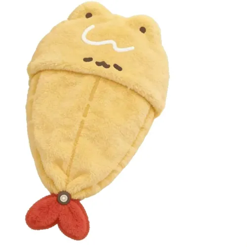 Gorro De Secado De Pelo Grueso Con Diseño De Camarones Y Gat