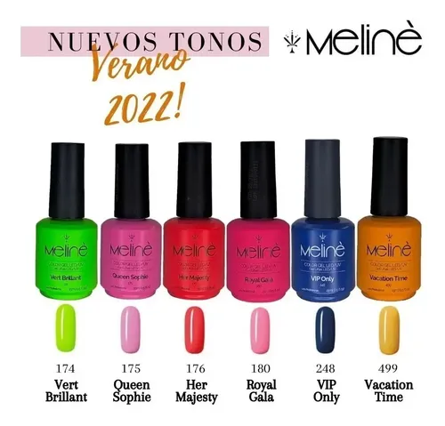 Meliné Esmalte Semipermante Colores Gel Uv/led 15ml