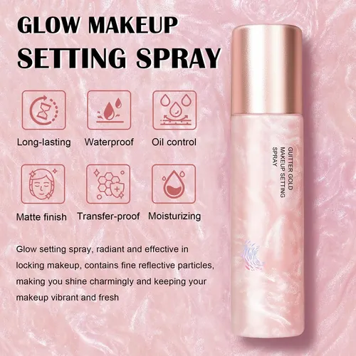 Spray Fijador De Maquillaje Brillante, Spray De