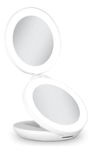Espejo De Maquillaje Zadro Compact Travel 10×1 Con Iluminaci