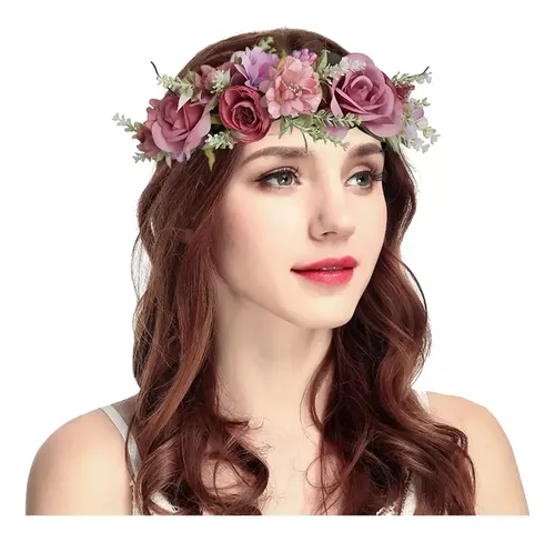 Diademas Flores Nupciales For El Pelo Florales Con Corona